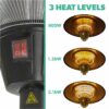 2100W EQ Heat Electric Mushroom Patio Heater (Available In Black And Silver) - Image 6
